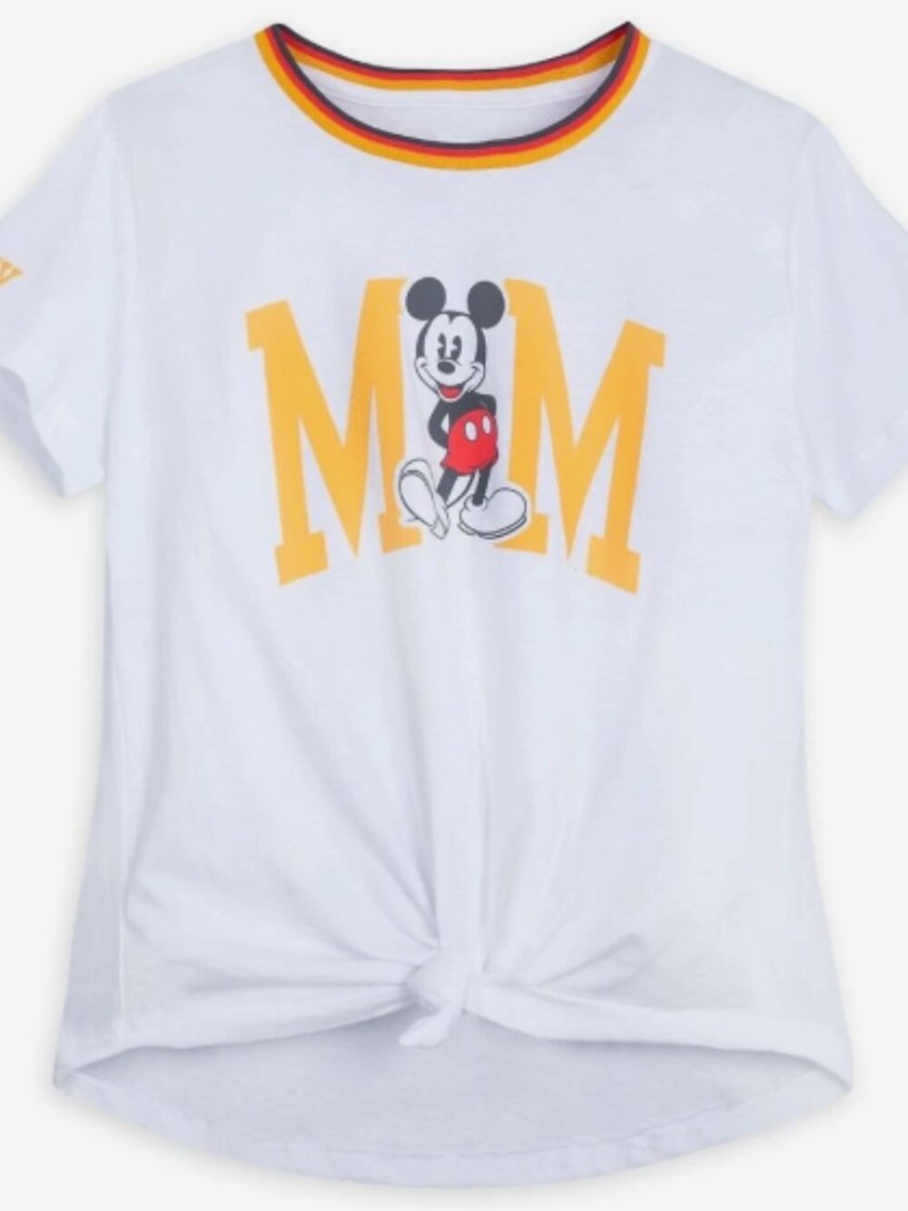 Disney Parks Mickey Mouse MOM Knotted T-Shirt for Adults Sz M EUC